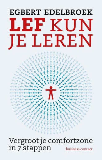 [Lef is een belangrijke sleutel tot meer succes en voldoening in je leven, vertelt Egbert Edelbroek in zijn boek ‘Lef kun je leren’. Een portie extra lef versnelt je groei en vergroot je impact als professional. Ook buiten je werk zal het je veel opleveren. Maar hoe krijg je meer lef? Lef is te leren, blijkt uit het promotieonderzoek en het werk van Egbert Edelbroek. Als onderzoeker en lef-trainer voor verschillende organisaties ontwikkelde hij de courage-methode. Met dit heldere en wetenschappelijk onderbouwde stappenplan leer je hoe lef werkt en hoe je je angsten en andere obstakels de baas blijft. Zo kun je jouw comfortzone en die van je team of organisatie fors en blijvend vergroten.] LEF kun je leren : Vergoot je comfortzone in 7 stappen