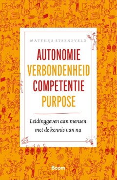 [Je geeft leiding aan mensen, maar hoe zorg je ervoor dat ze goed presteren én het naar hun zin hebben? Organisatiepsycholoog Matthijs Steeneveld geeft het antwoord. In dit boek vertaalt hij de laatste wetenschappelijke inzichten naar de dagelijkse praktijk. Inzichten over motivatie, werkdruk en omgaan met tegenslagen.  Je leest hoe je een medewerker begeleidt bij loopbaanontwikkeling. Hoe je leidinggeeft om het werkgeluk te vergroten. Hoe je zorgt voor ‘goed werk’, met betere resultaten en minder last van stress.  Autonomie Verbondenheid Competentie Purpose is een waardevolle tool voor leidinggevenden, maar ook voor teamcoaches en trainers die goed werk willen maken, vol werkgeluk én presteren.  Matthijs Steeneveld is positief organisatiepsycholoog en werkt als zelfstandig adviseur, opleider en spreker. Eerder verschenen van zijn hand onder andere Hybride bijeenkomsten (2021), Appreciative Inquiry (2020), Character Strengths Intervention Cards (2019) en Optimisme Hoop Veerkracht Zelfvertrouwen (2017).] Autonomie Verbondenheid Competentie Purpose : Leidinggeven aan mensen met de kennis van nu